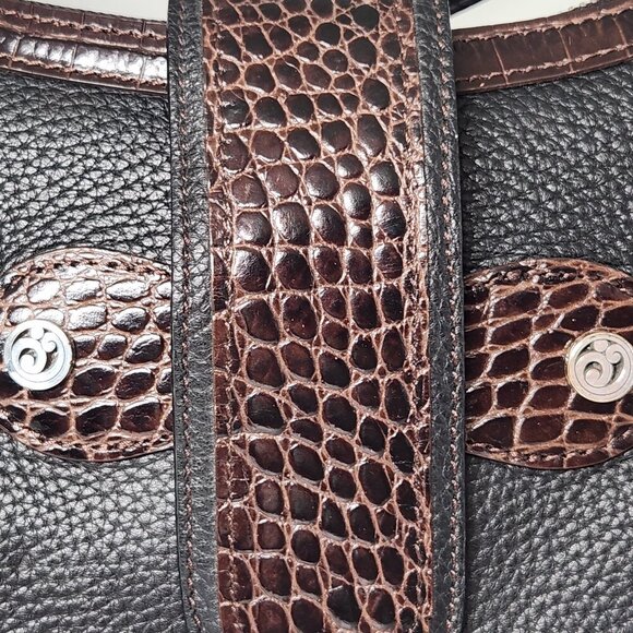 Vintage Brighton Pebble Leather Handbag Black/Brown - Picture 12 of 15